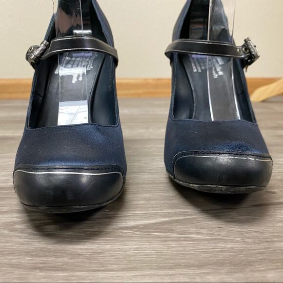 Pedro Garcia Satin Leather Heels Blue - Picture 5 of 13